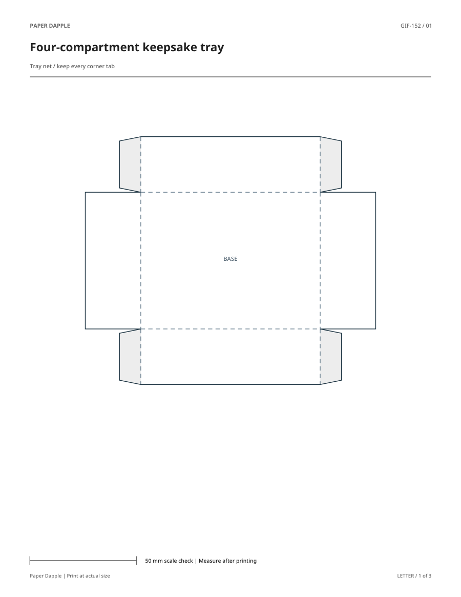 Preview of Divided paper tray patterns