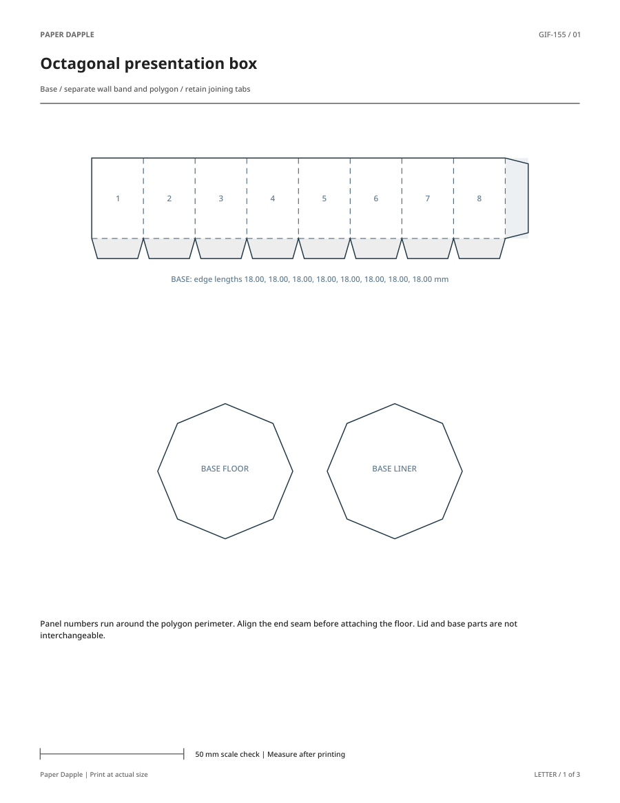 Preview of Octagonal presentation box