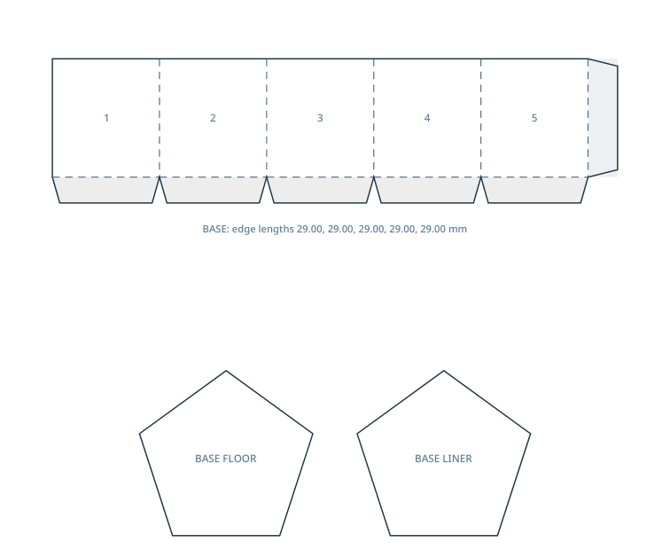 Preview of Pentagonal favor box