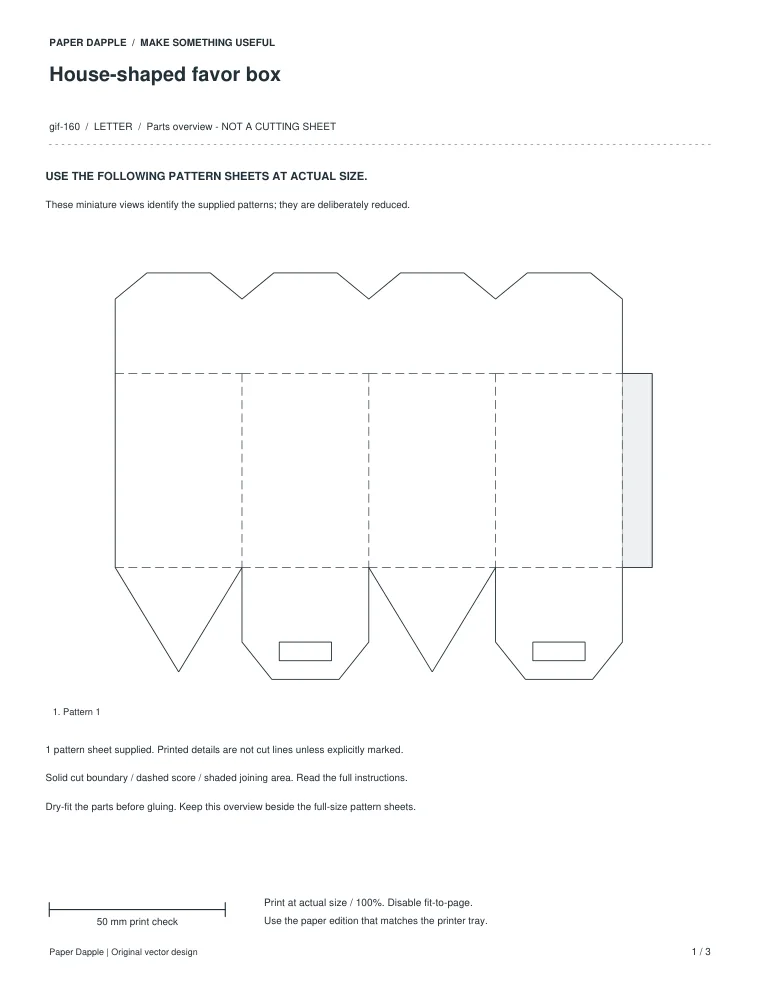 Preview of House-shaped favor box
