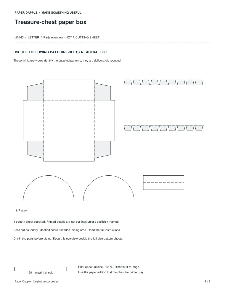 Preview of Treasure-chest paper box
