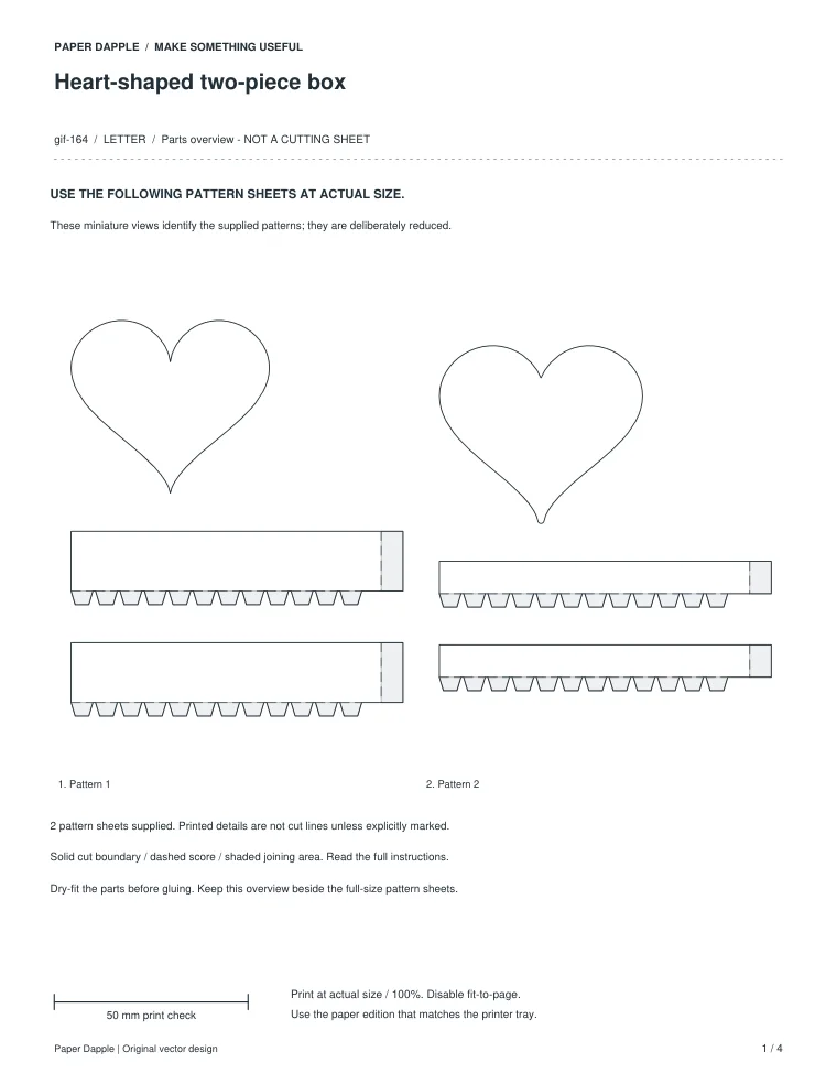 Preview of Heart-shaped two-piece box