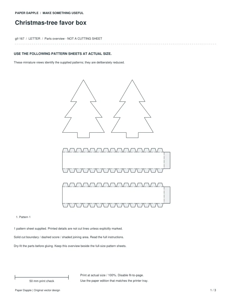 Preview of Christmas-tree favor box