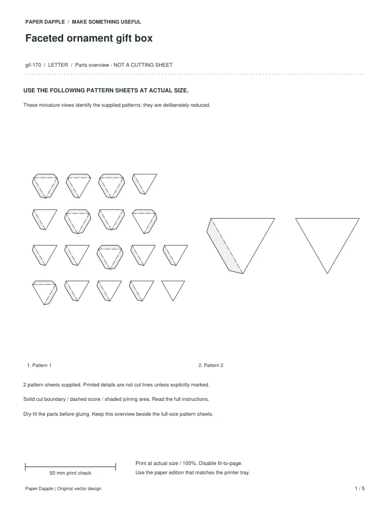 Preview of Faceted ornament gift box