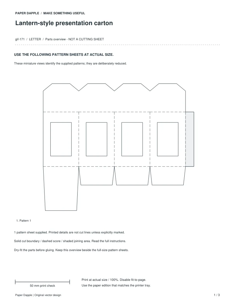 Preview of Lantern-style presentation carton