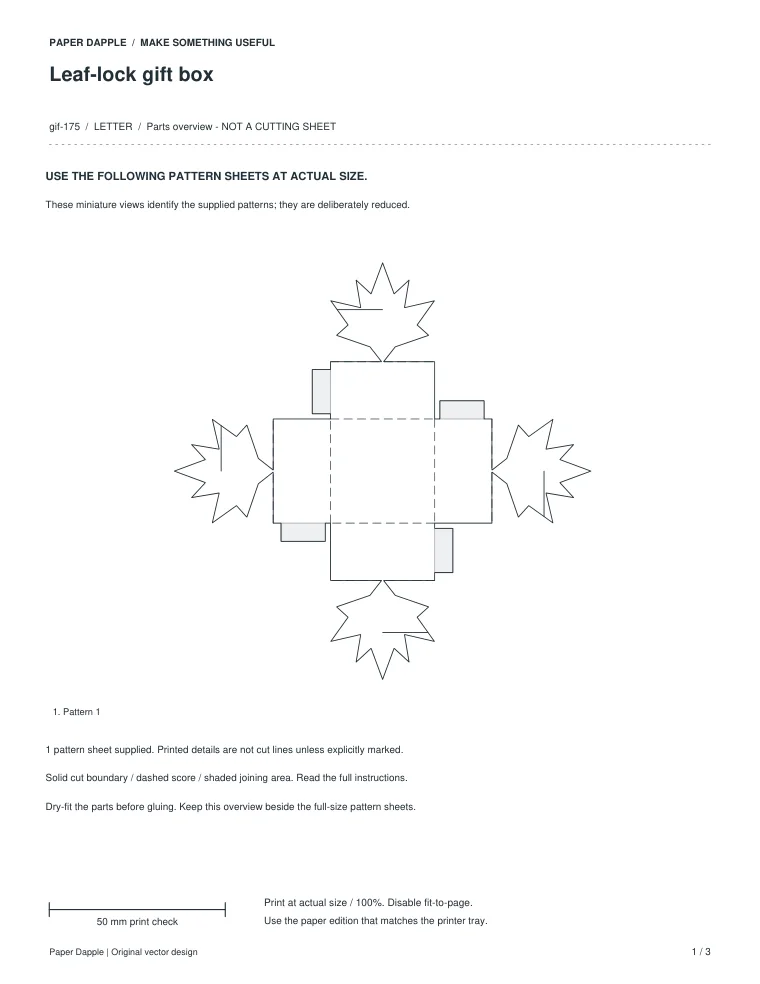 Preview of Leaf-lock gift box