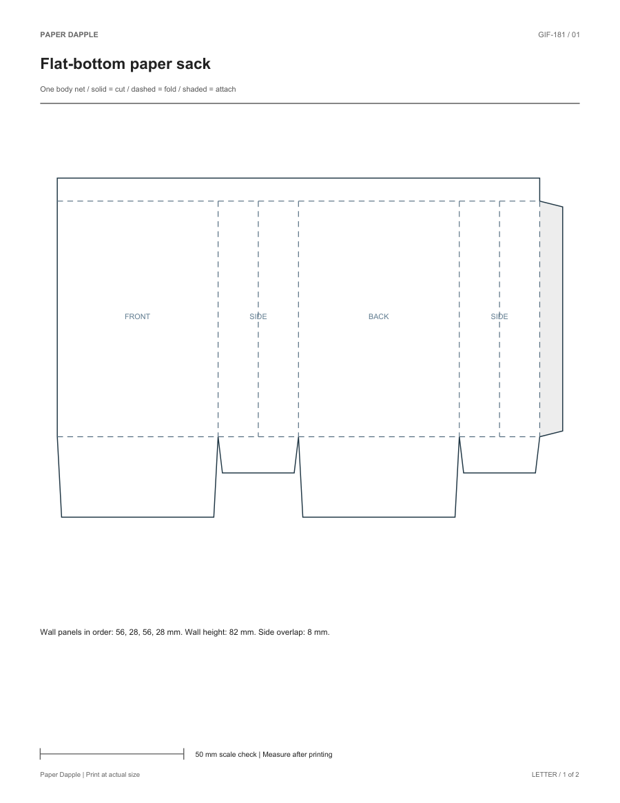 Preview of Flat-bottom paper sack