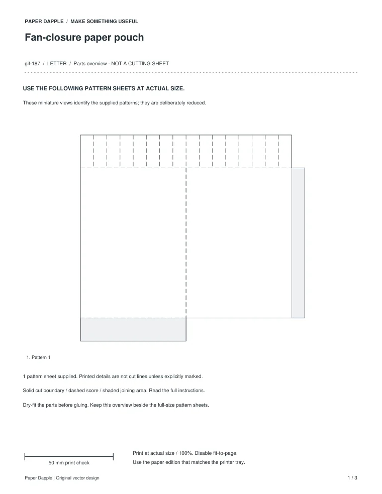 Preview of Fan-closure paper pouch