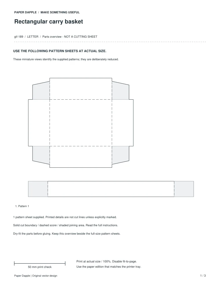 Preview of Rectangular carry basket