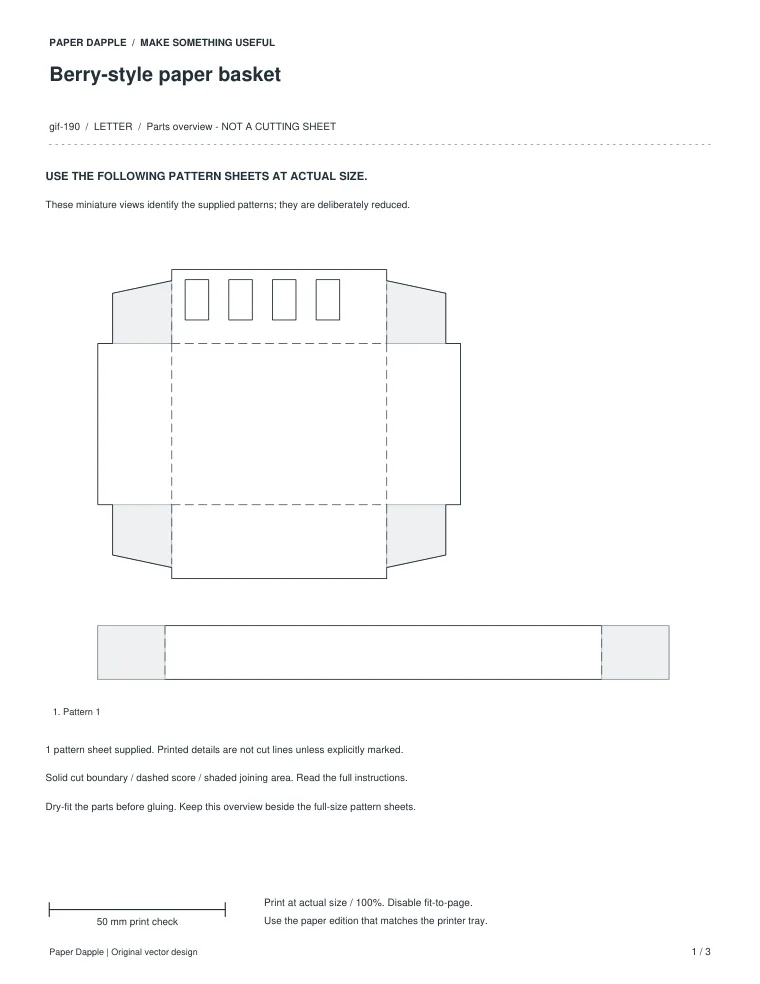 Preview of Berry-style paper basket