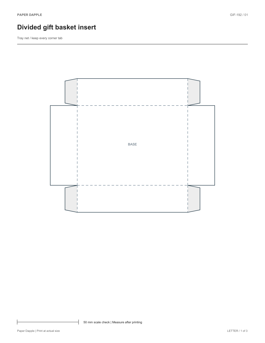 Preview of Divided gift basket insert