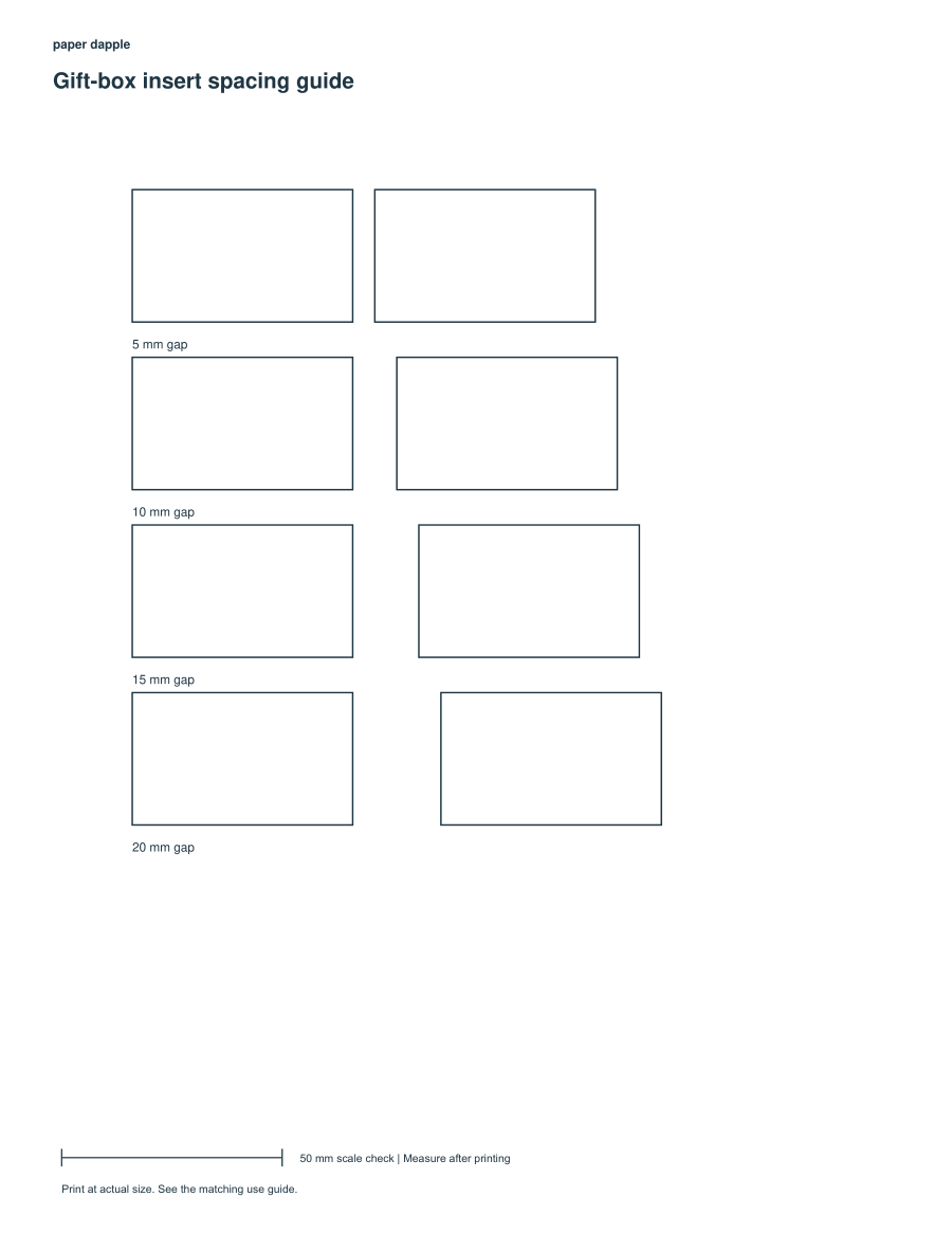 Preview of Gift-box insert spacing guide