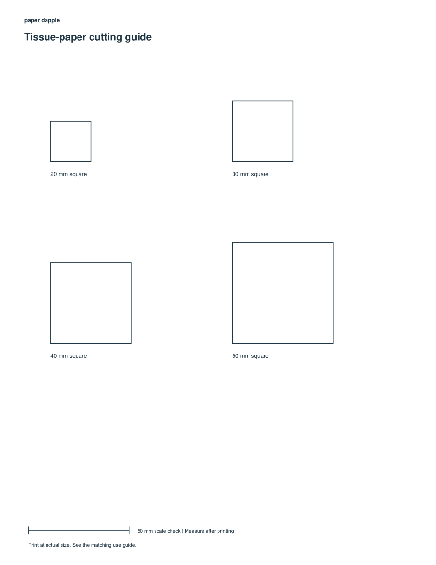 Preview of Tissue-paper cutting guide