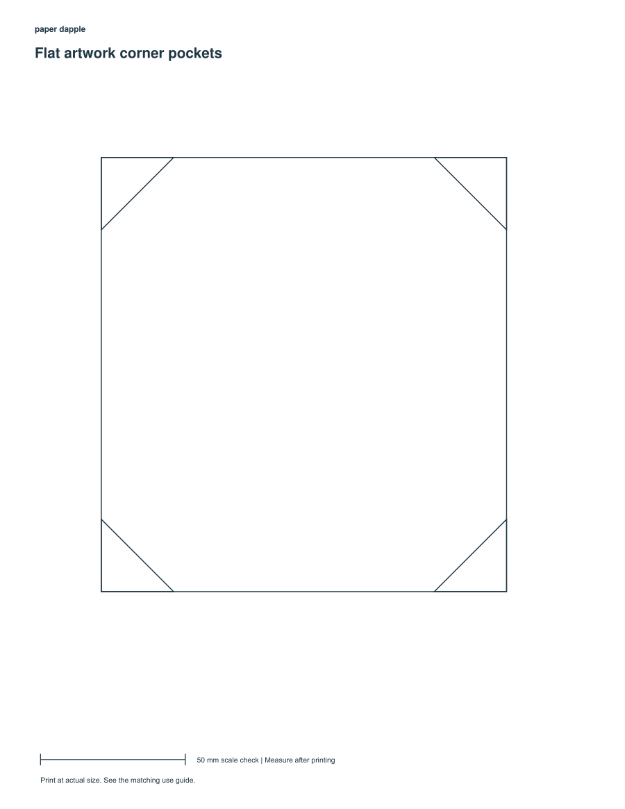Preview of Flat artwork corner pockets