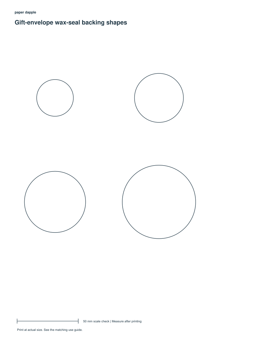 Preview of Gift-envelope wax-seal backing shapes