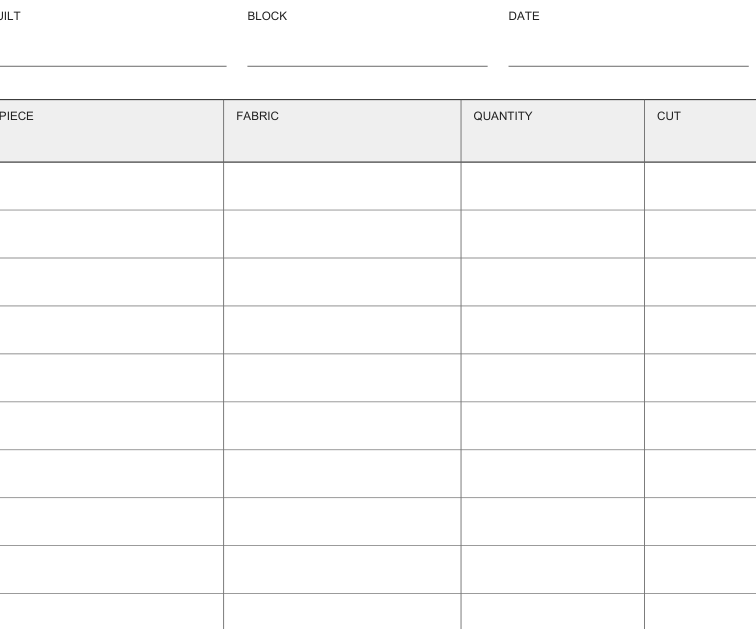 Preview of Quilt block planning sheet