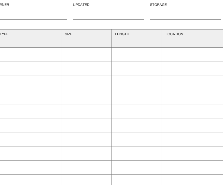 Preview of Knitting needle inventory
