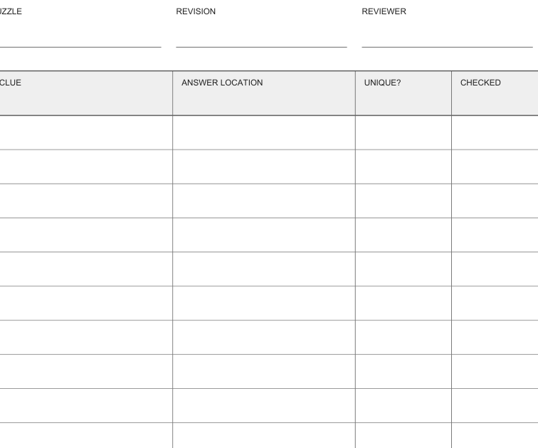 Preview of Puzzle-making answer audit