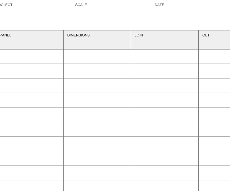 Preview of Foam-board mockup planning sheet