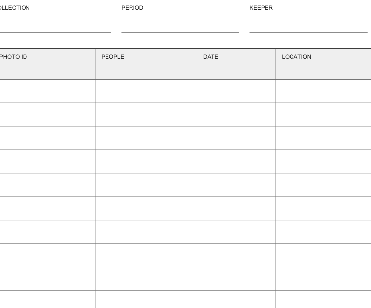 Preview of Photo collection index