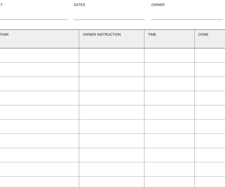 Preview of Pet routine record