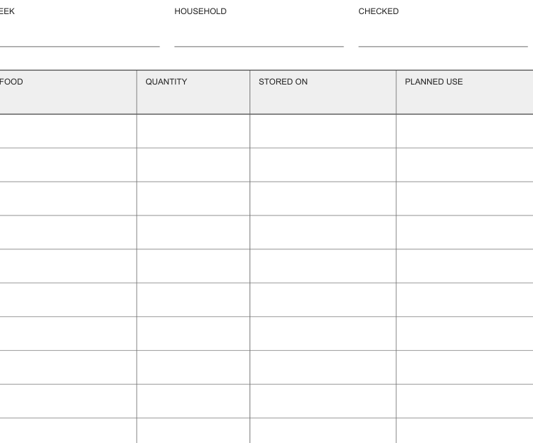 Preview of Leftover use planner