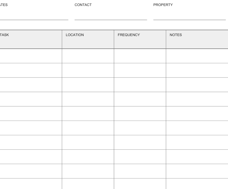 Preview of House-sitting instruction worksheet