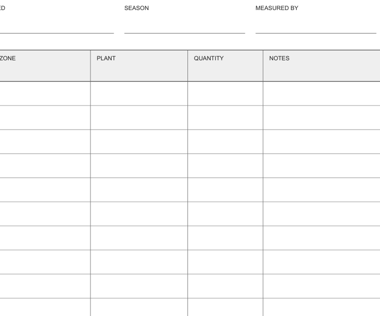 Preview of Garden bed planning grid