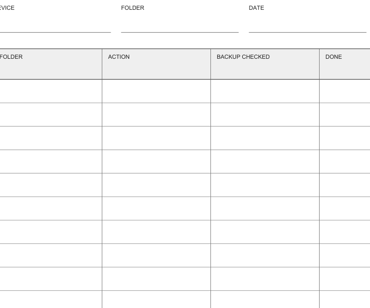 Preview of Digital file cleanup planner