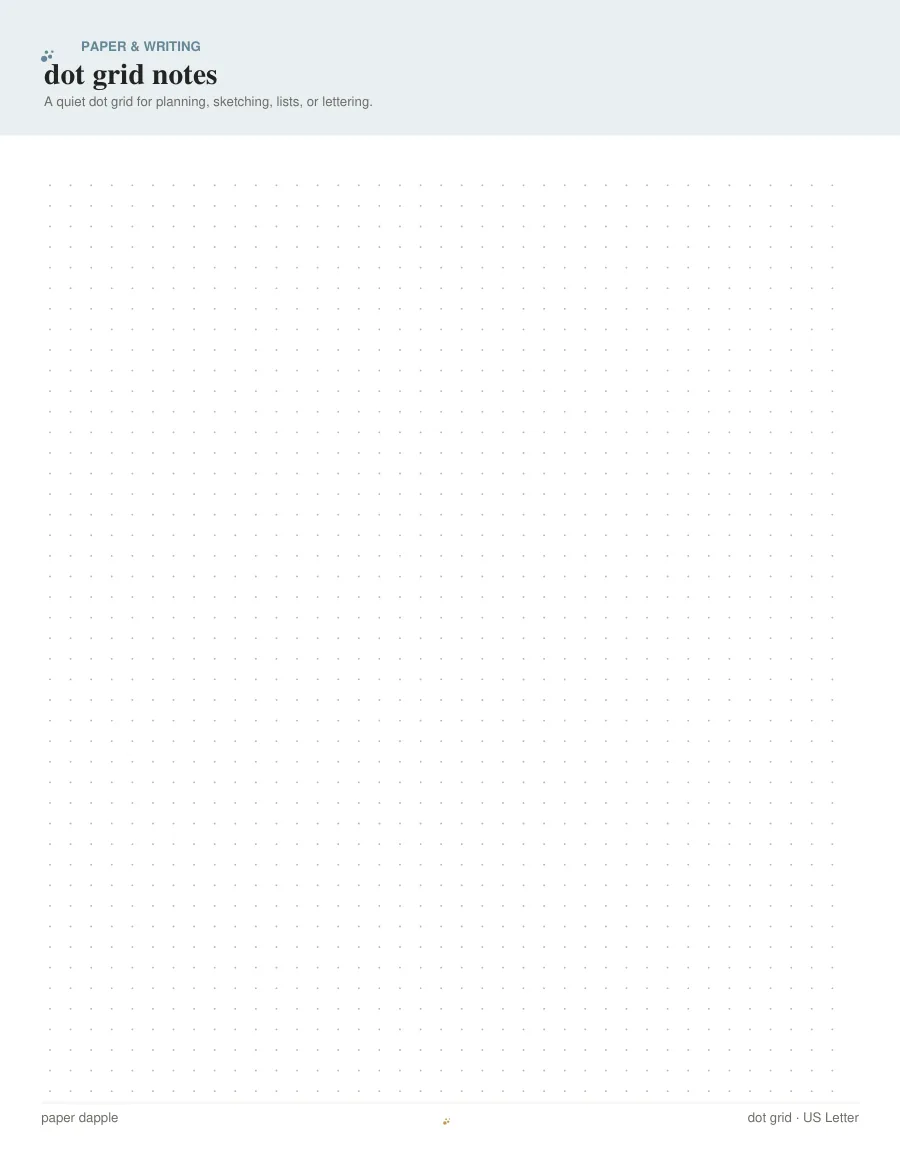 Preview of Dot grid notes
