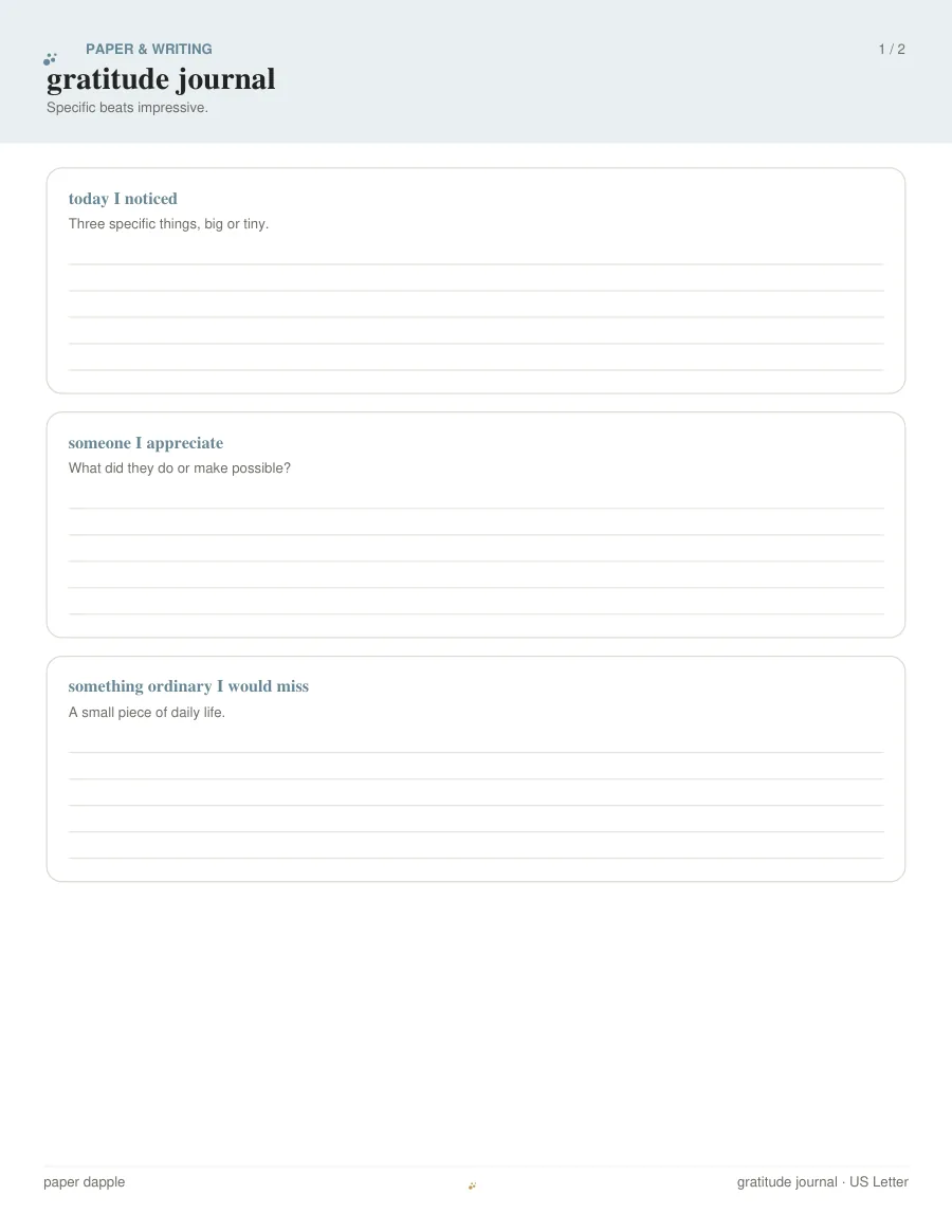 Preview of Gratitude journal