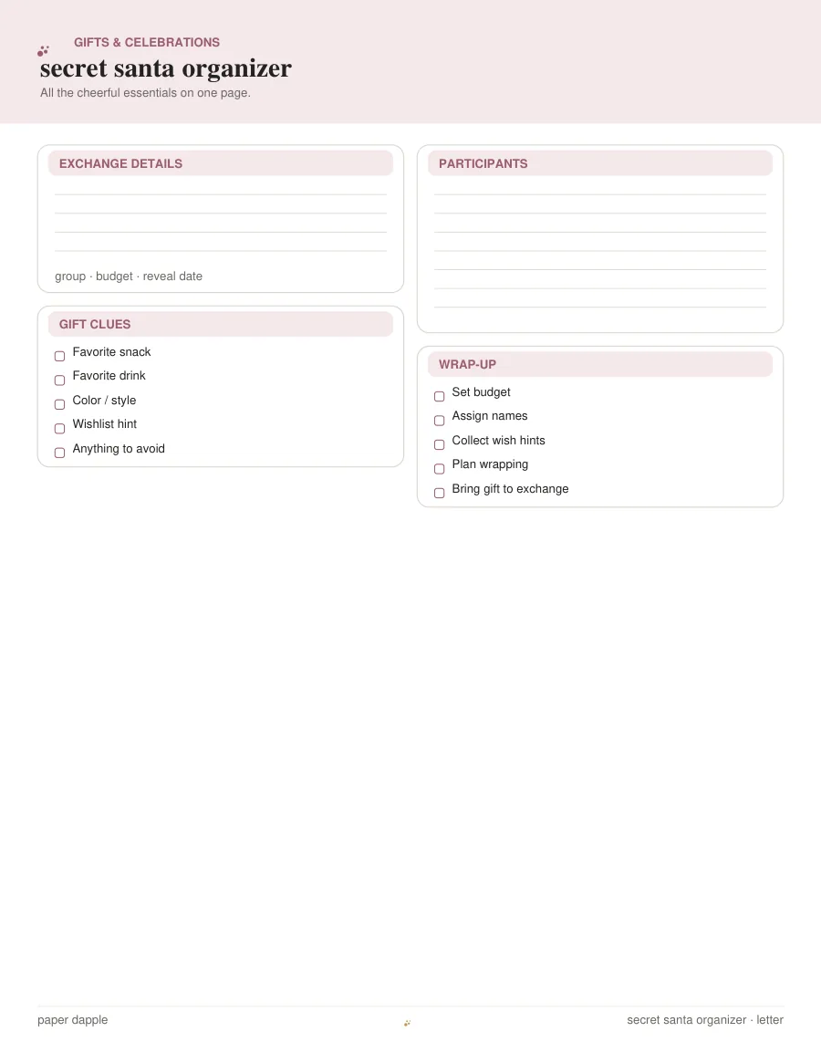Preview of Secret Santa Organizer