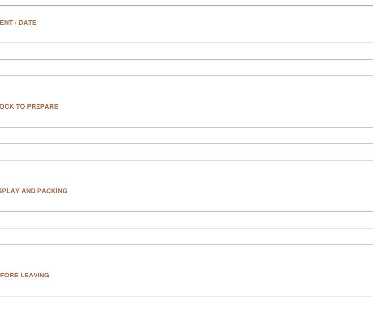 Preview of Craft fair booth checklist