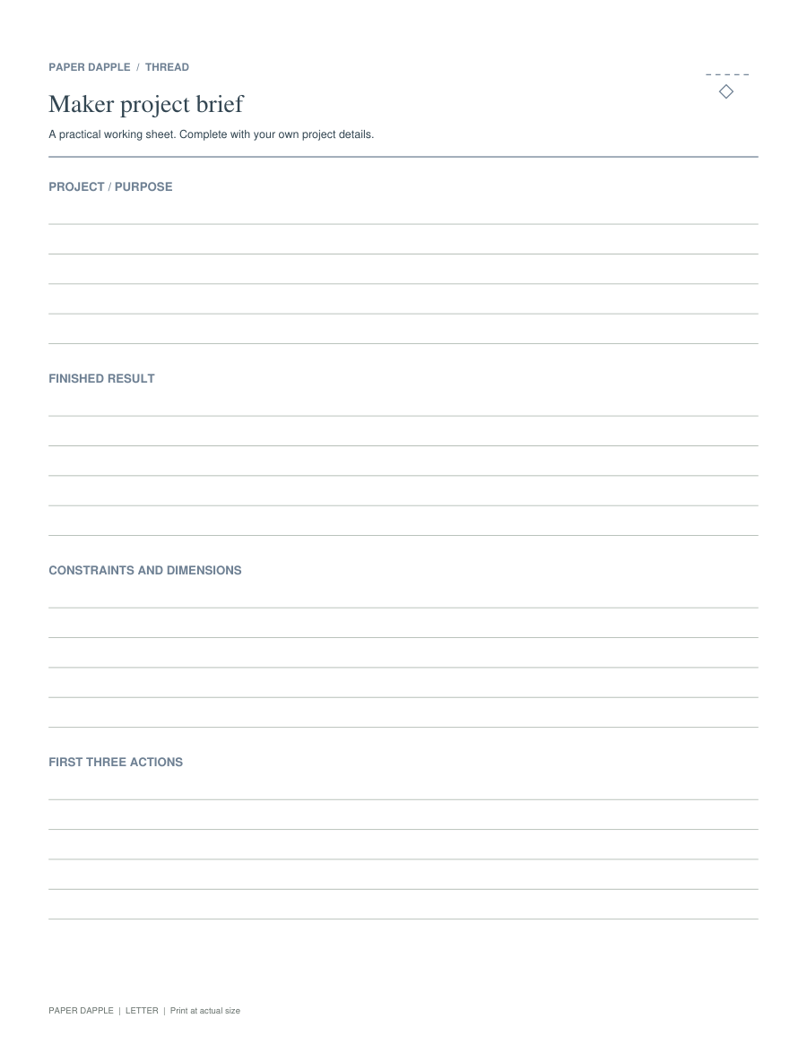 Preview of Maker project brief