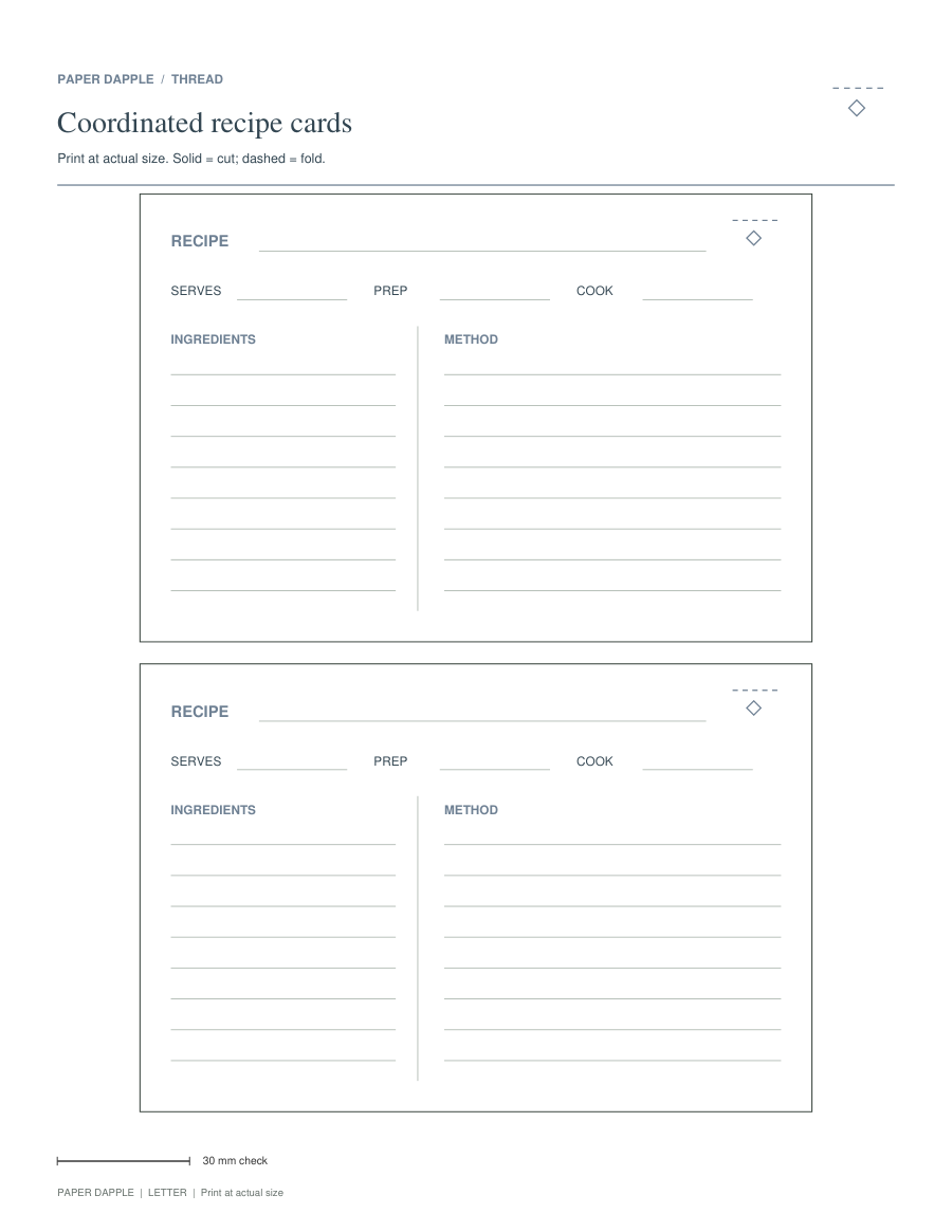 Preview of Recipe card collection