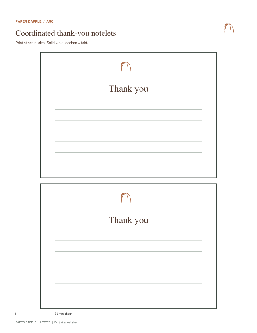 Preview of Thank-you notelets