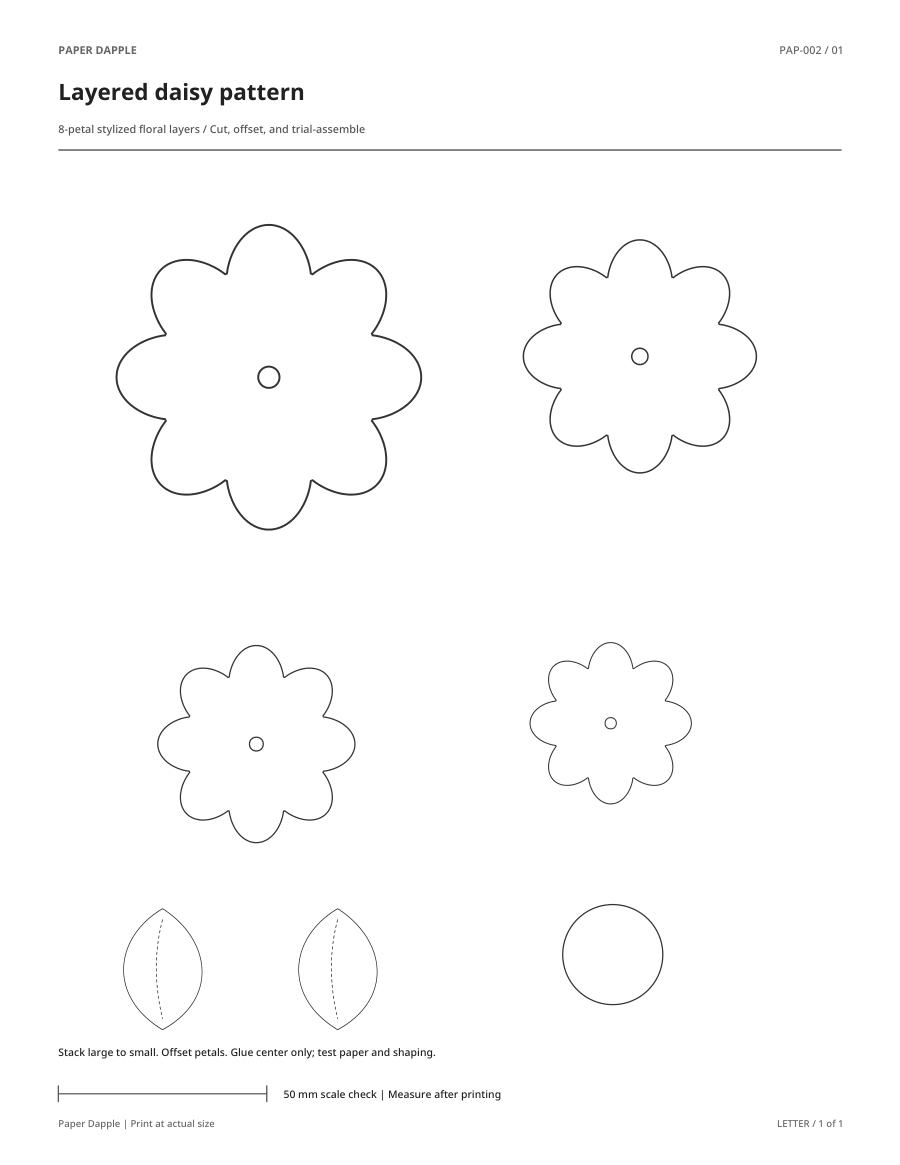 Preview of Layered daisy pattern