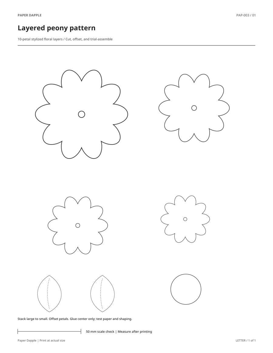 Preview of Layered peony pattern