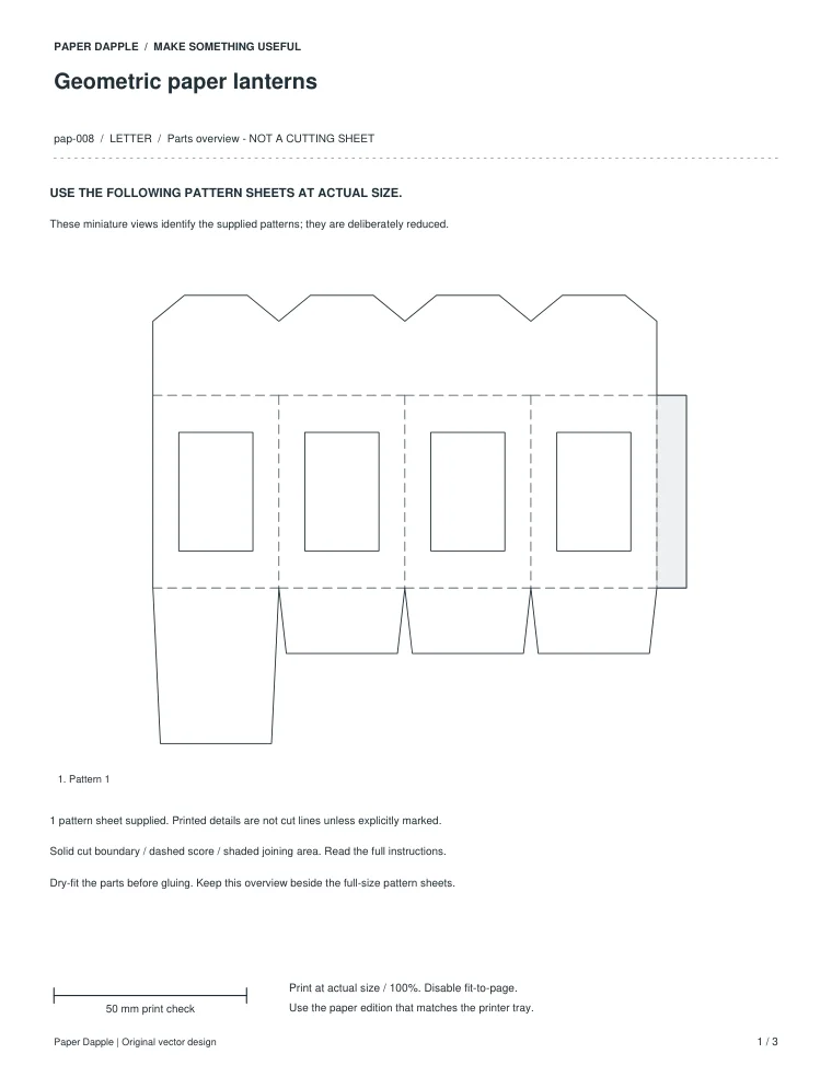 Preview of Geometric paper lanterns