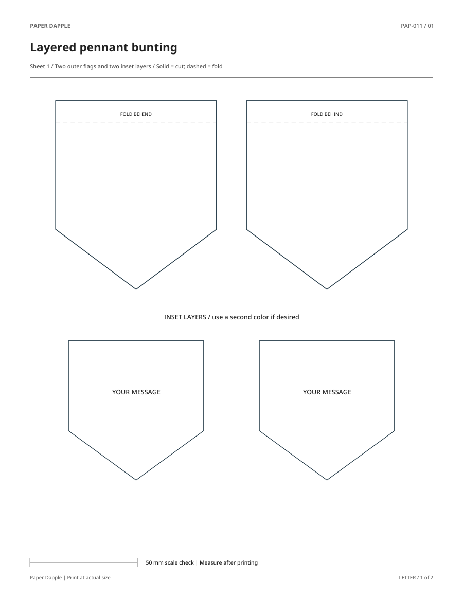 Preview of Layered pennant bunting