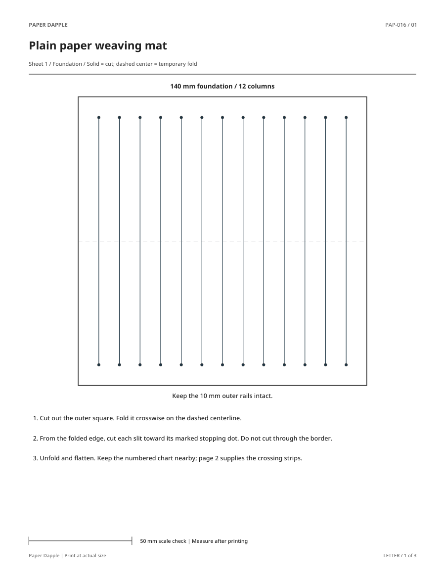 Preview of Plain paper weaving mat