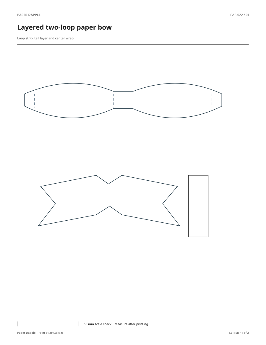 Preview of Layered two-loop paper bow