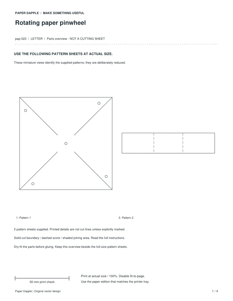 Preview of Rotating paper pinwheel