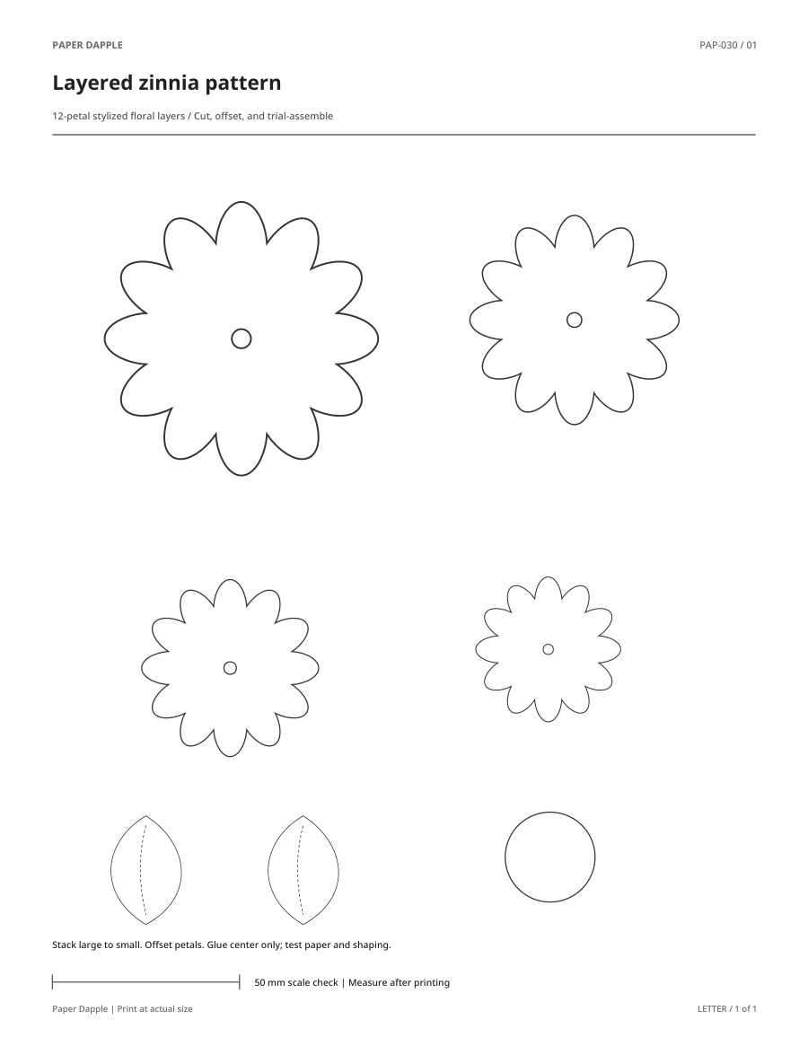 Preview of Layered zinnia pattern