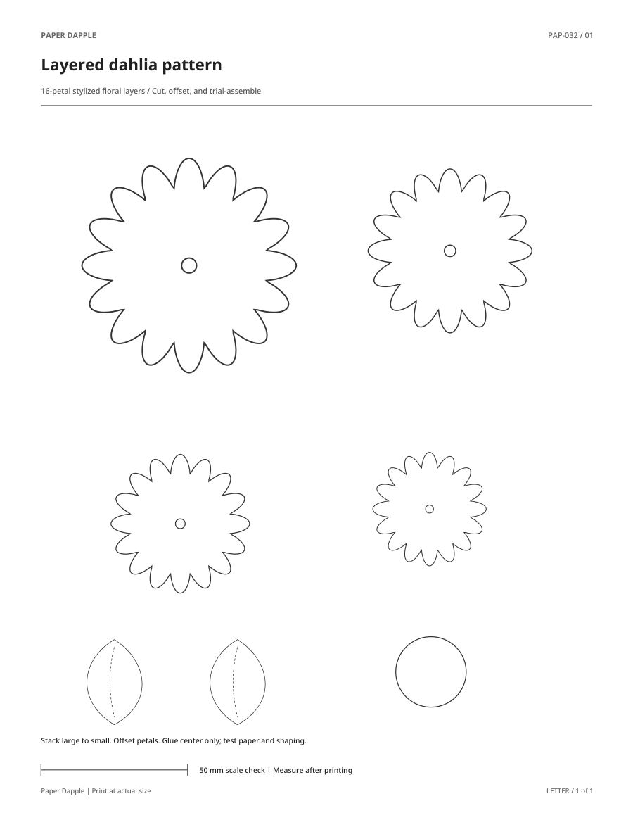 Preview of Layered dahlia pattern