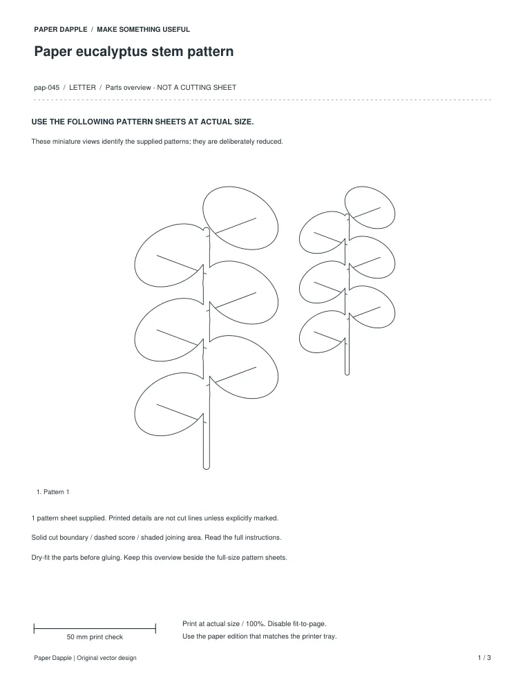 Preview of Paper eucalyptus stem pattern