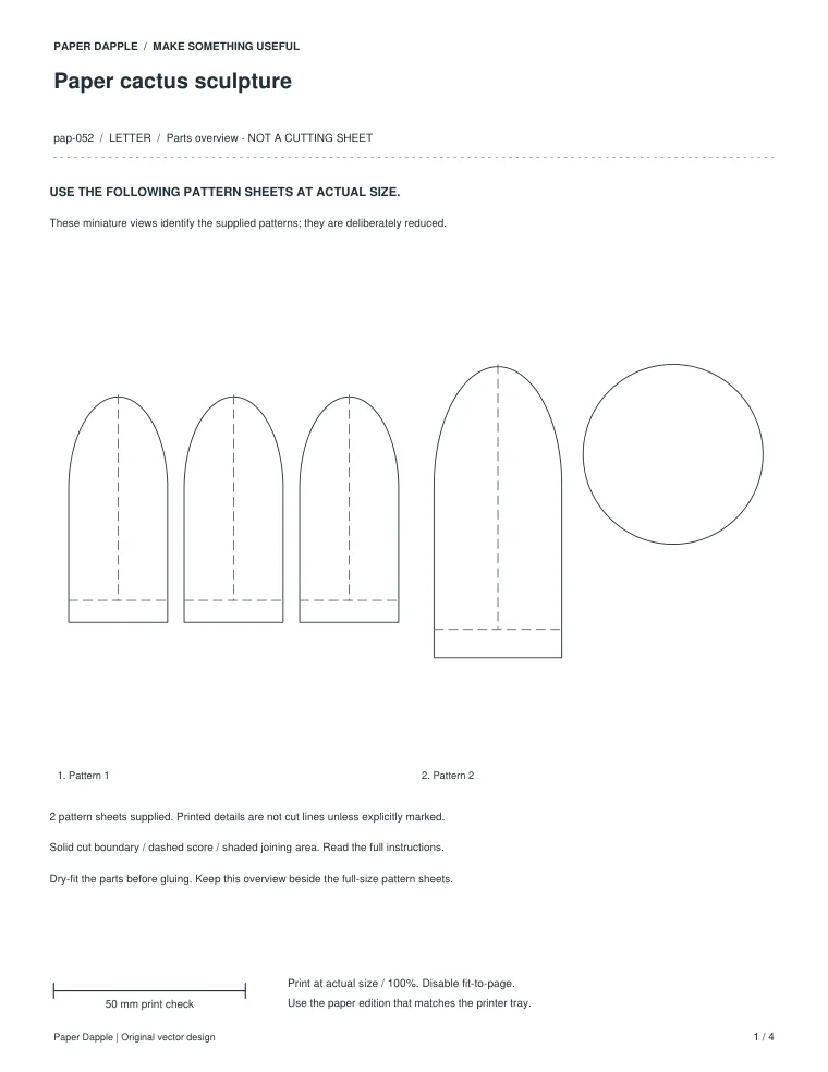 Preview of Paper cactus sculpture