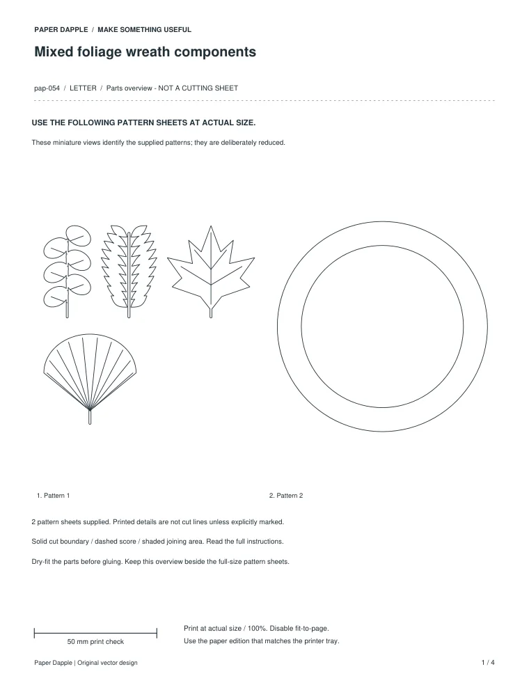Preview of Mixed foliage wreath components