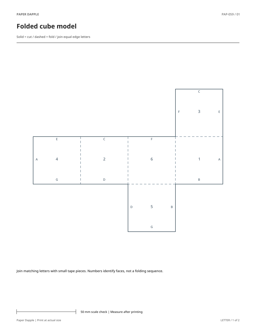 Preview of Folded cube model