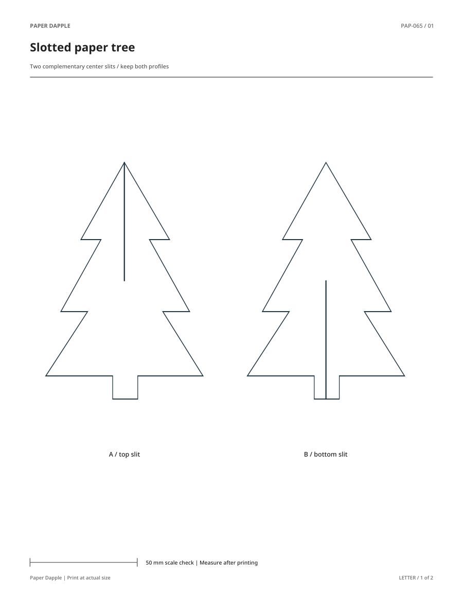 Preview of Slotted paper tree